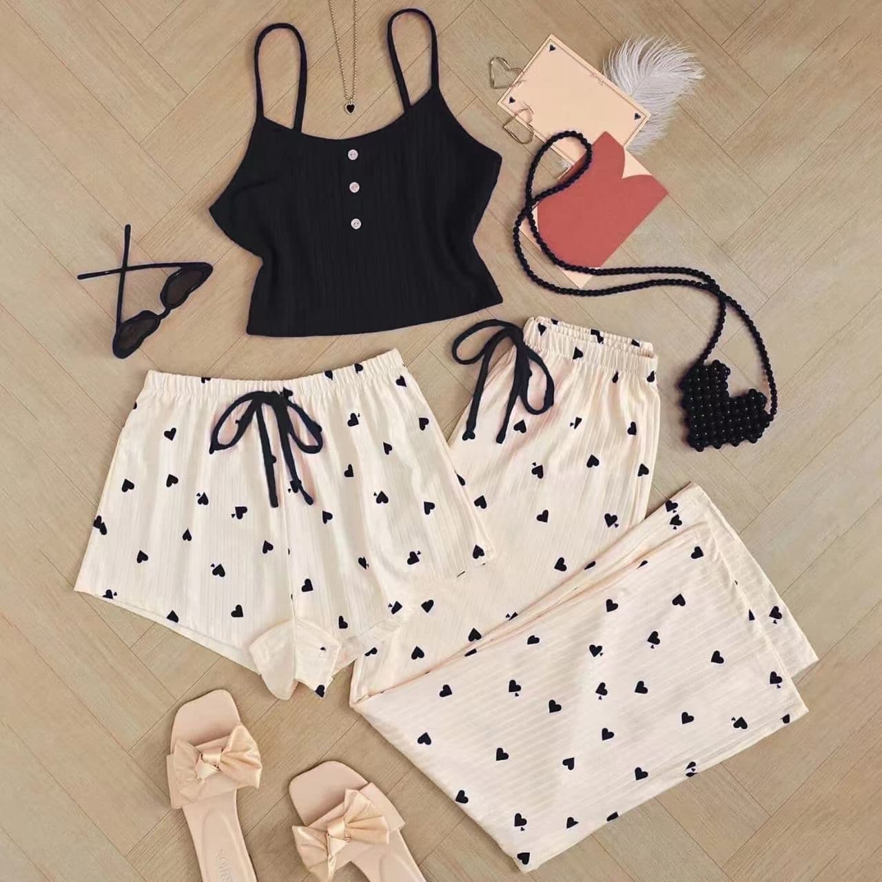 Heart Print Lounge Set