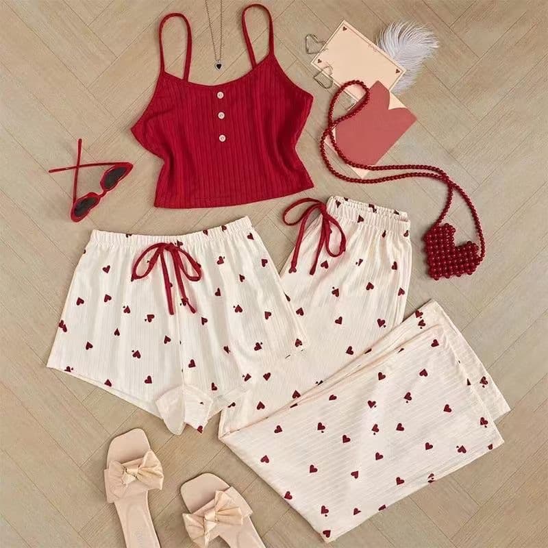 Heart Print Lounge Set