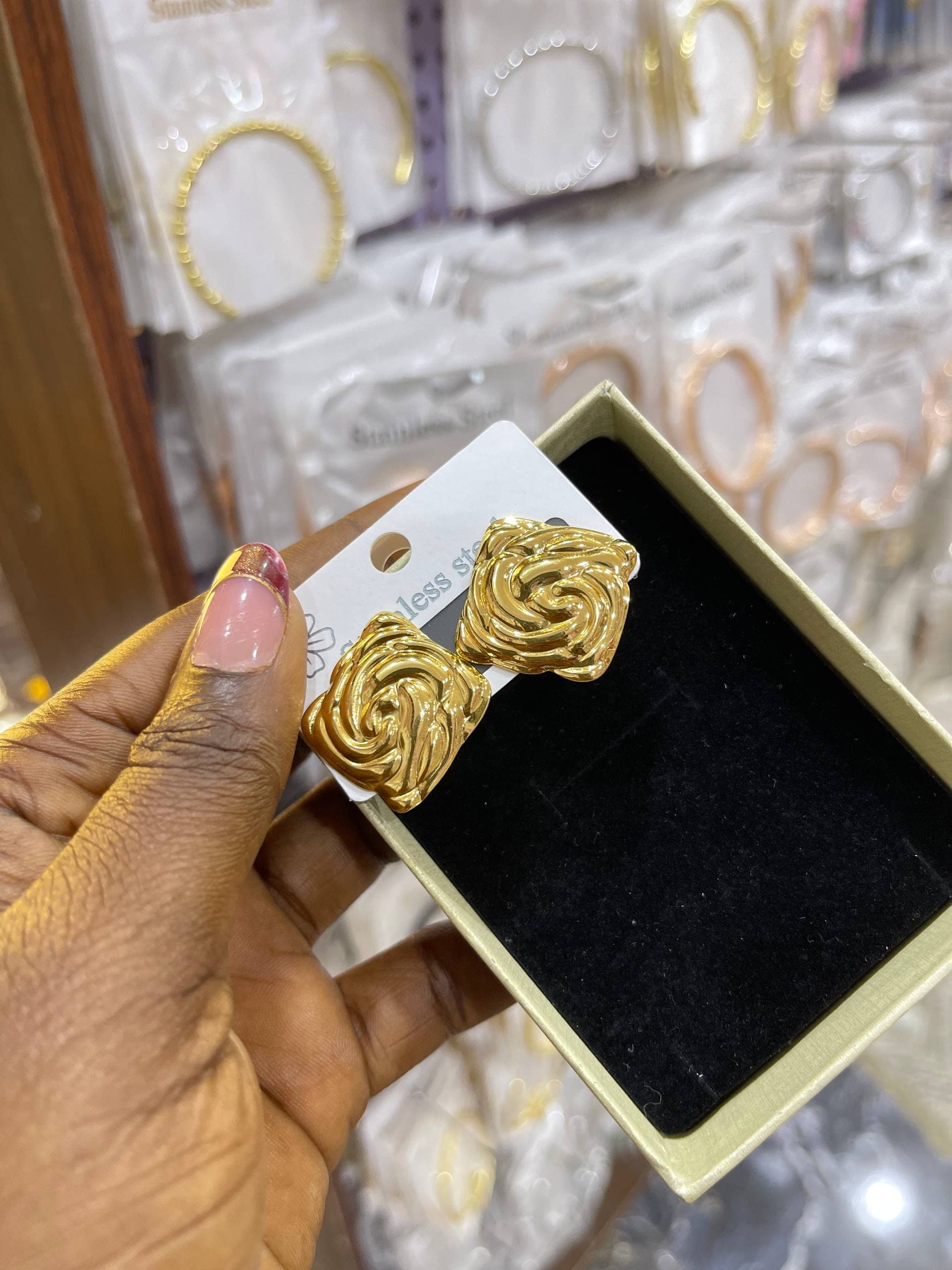 Gold Swirl Studs